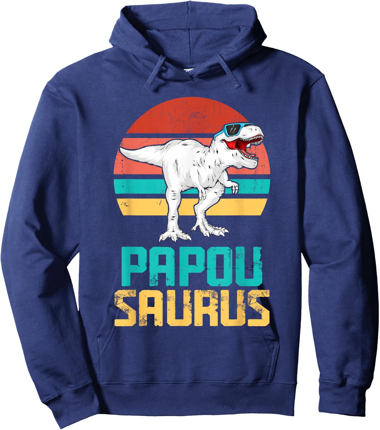 Papou Saurus Grandad Hoodie - Hoodie | Navy