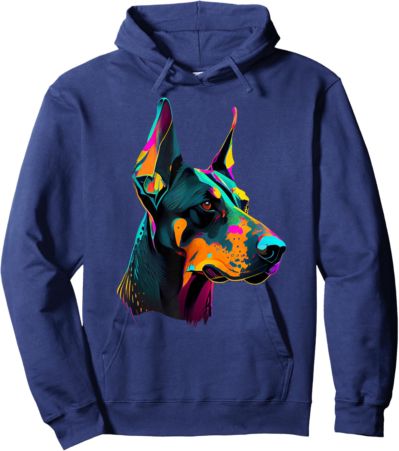 Doberman Lovers Pop Art Dobie Design Cute Doberman Hoodie - Hoodie | Navy