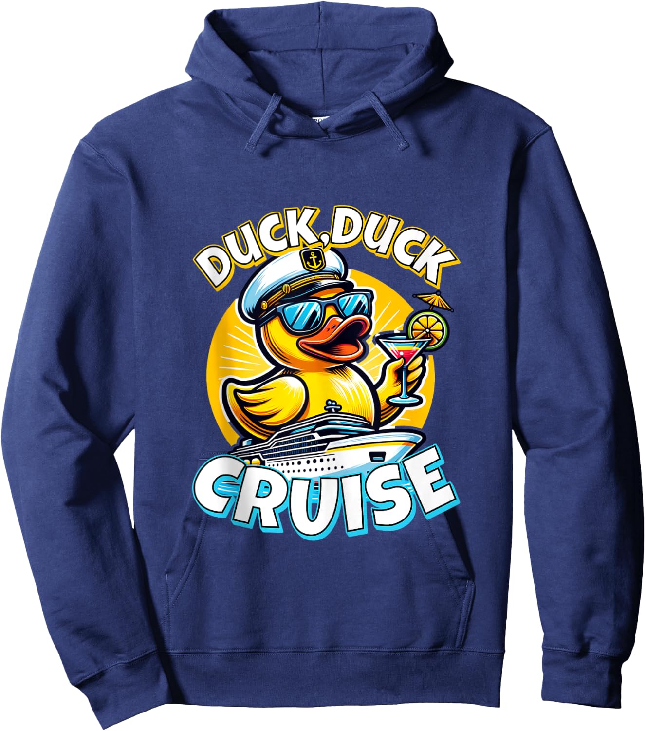 Cruising Ducks Duck Duck Cruise Family Vacation Rubber Duck Hoodie - Hoodie | Navy