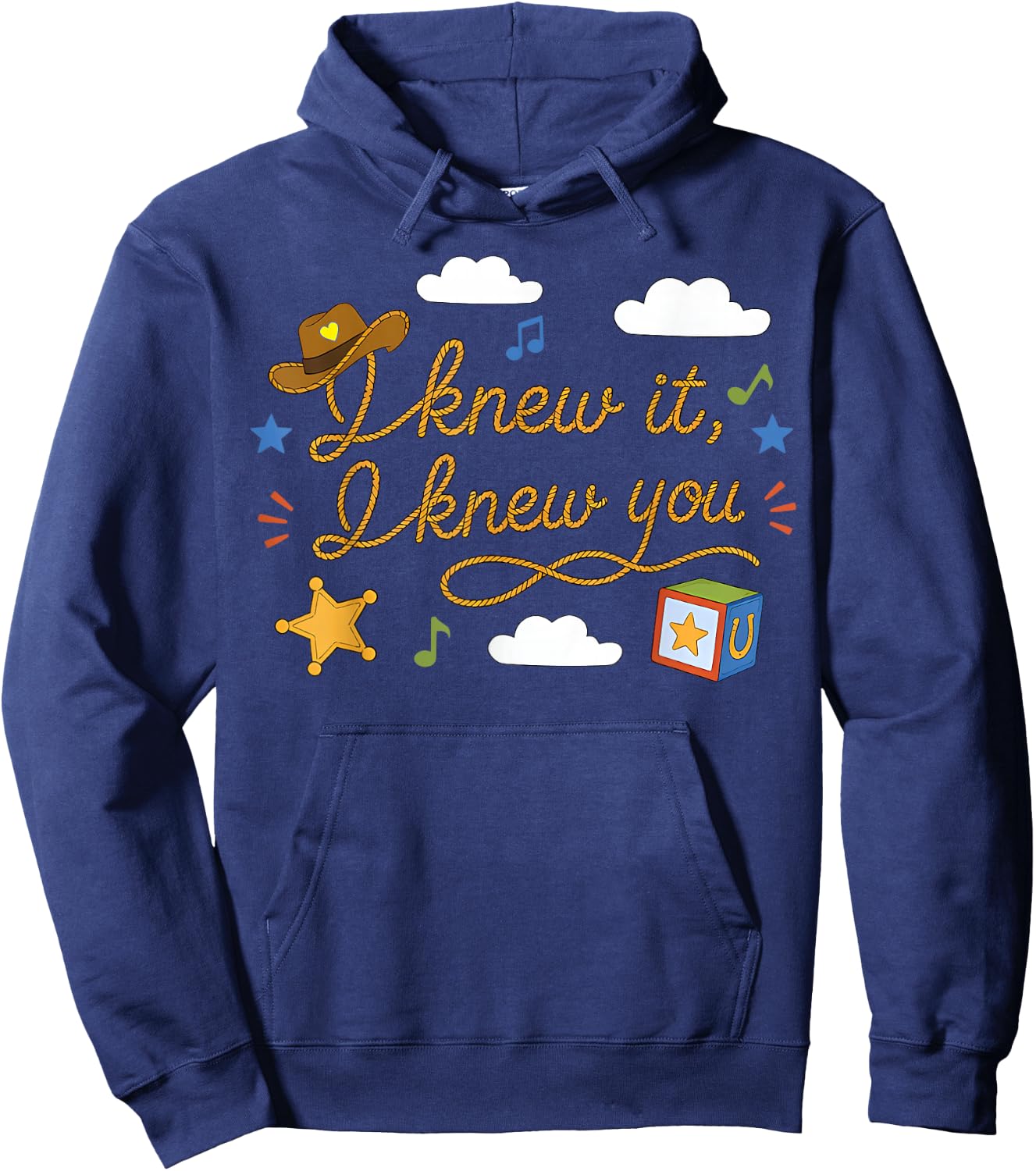 I Knew It I Knew You Funny Western Cowgirl Retro Hoodie - Hoodie | Navy