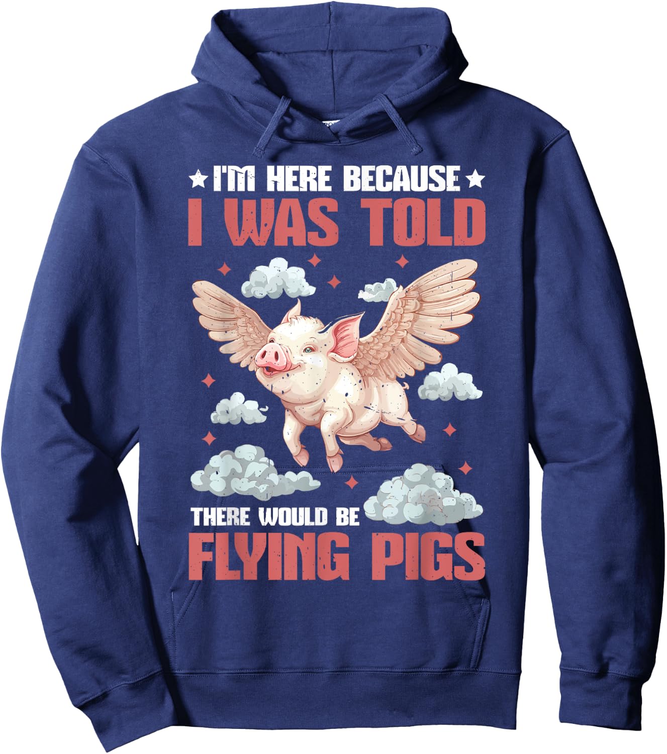 I'm Here Because I Was Told There Would Be Flying Pigs_ Hoodie - Hoodie | Navy