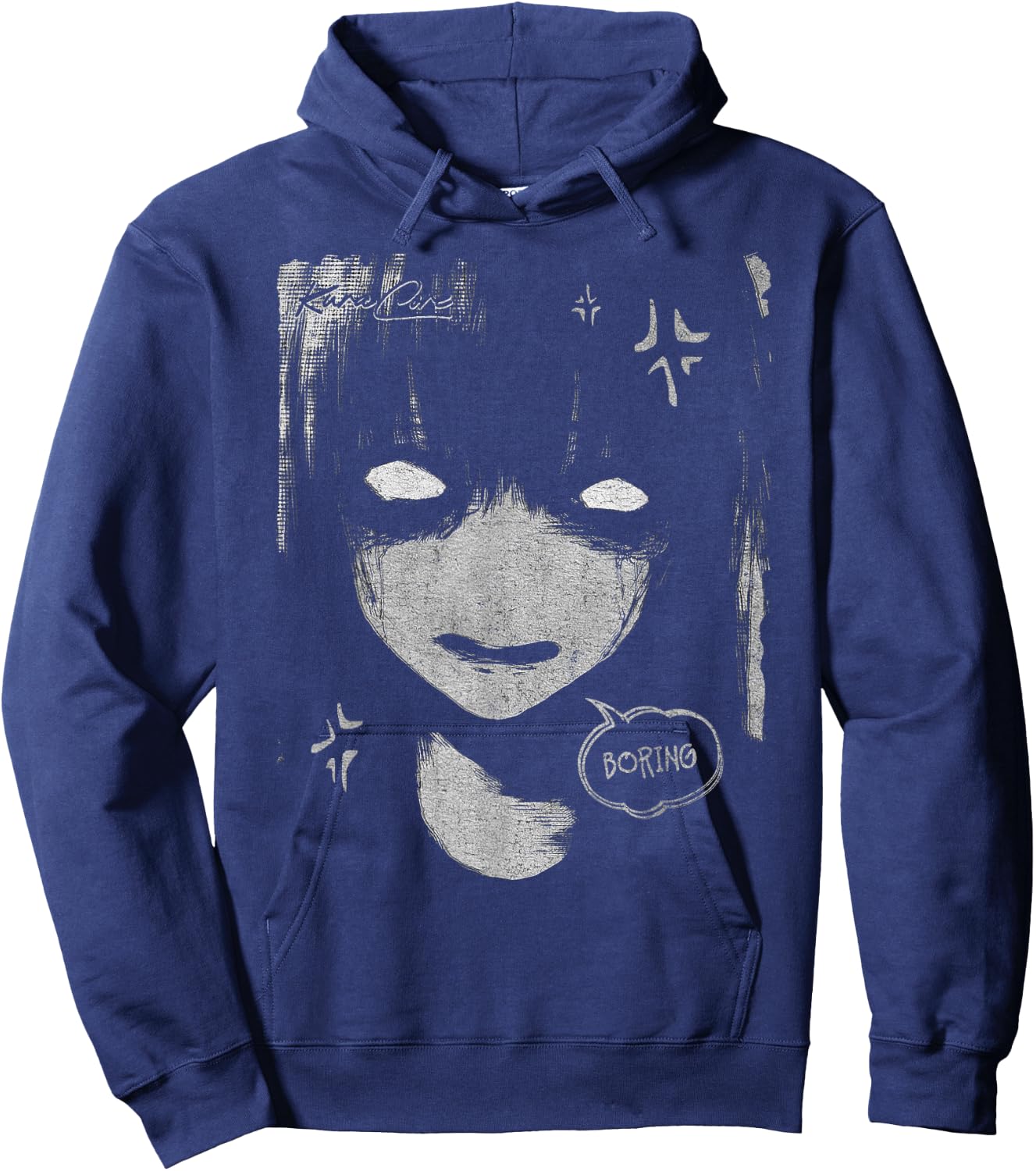 Japon Streetwear Cyberpunk Y2K Techwear Rétro Manga Anime Hoodie - Hoodie | Navy