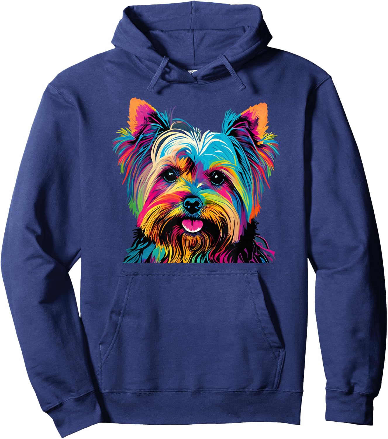 Pop Art Yorkshire Terrier Portrait Hoodie - Hoodie | Navy