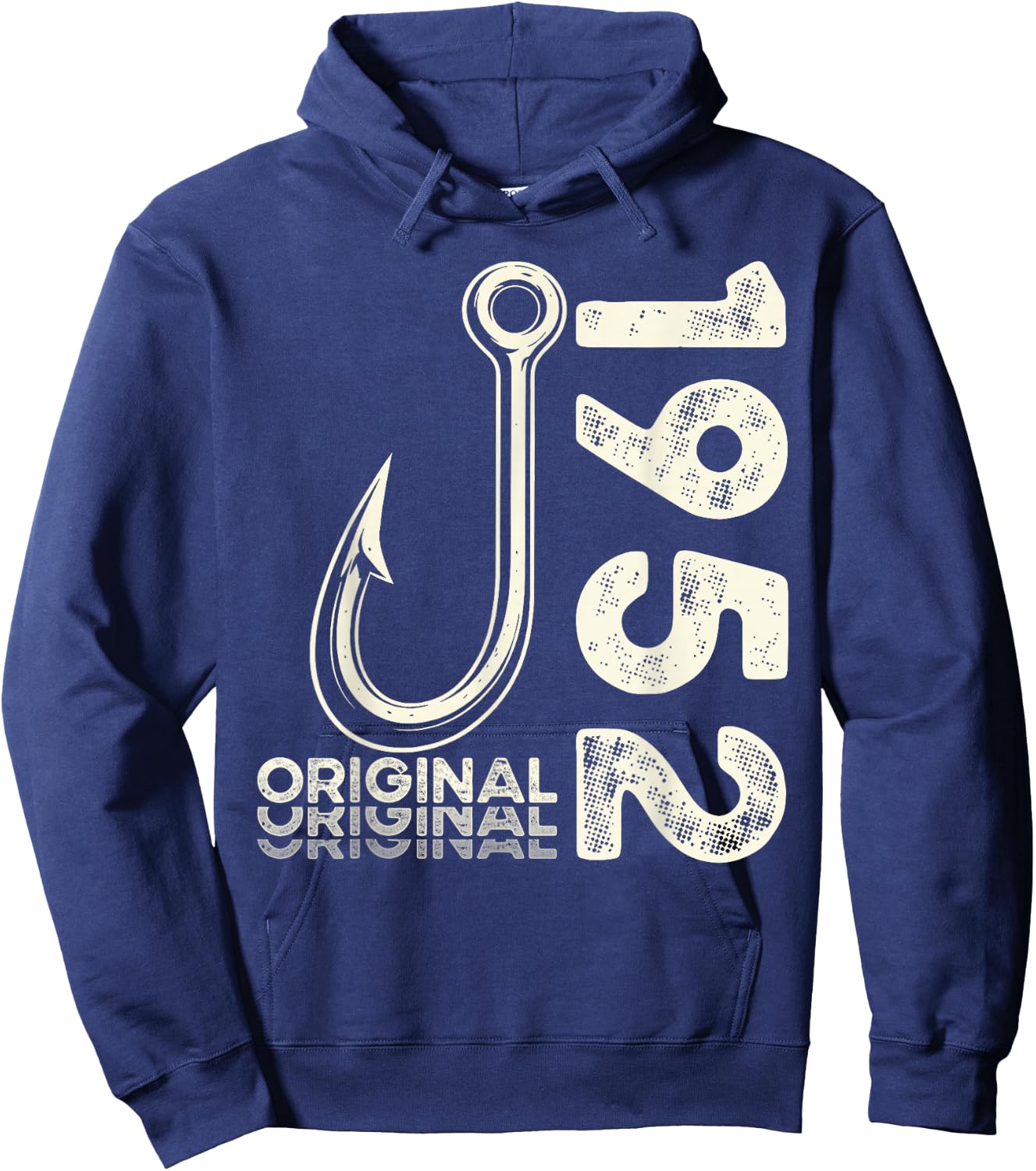 74 Geburtstag Mann Angler Original 1952 Limited Edition Hoodie - Hoodie | Navy
