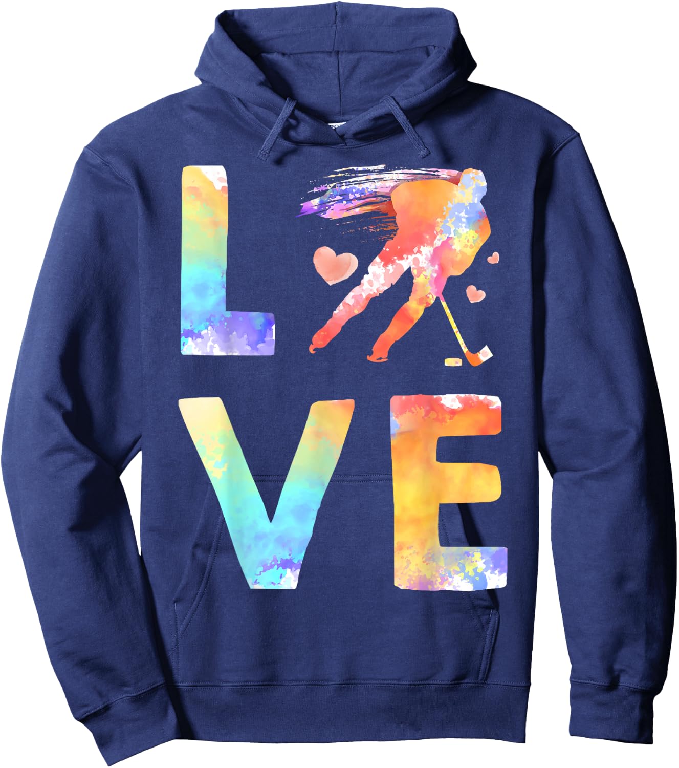 Funny Hockey Design For Kids Men Women Ice Hockey Players Hoodie - Hoodie | Navy