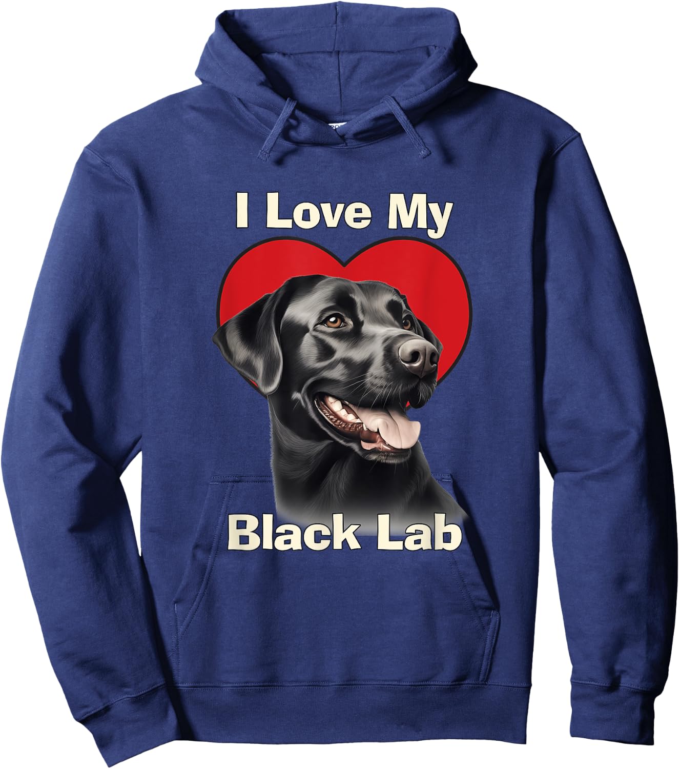 I Love My Black Lab Black Labrador Retriever Puppy Dog Hoodie - Hoodie | Navy