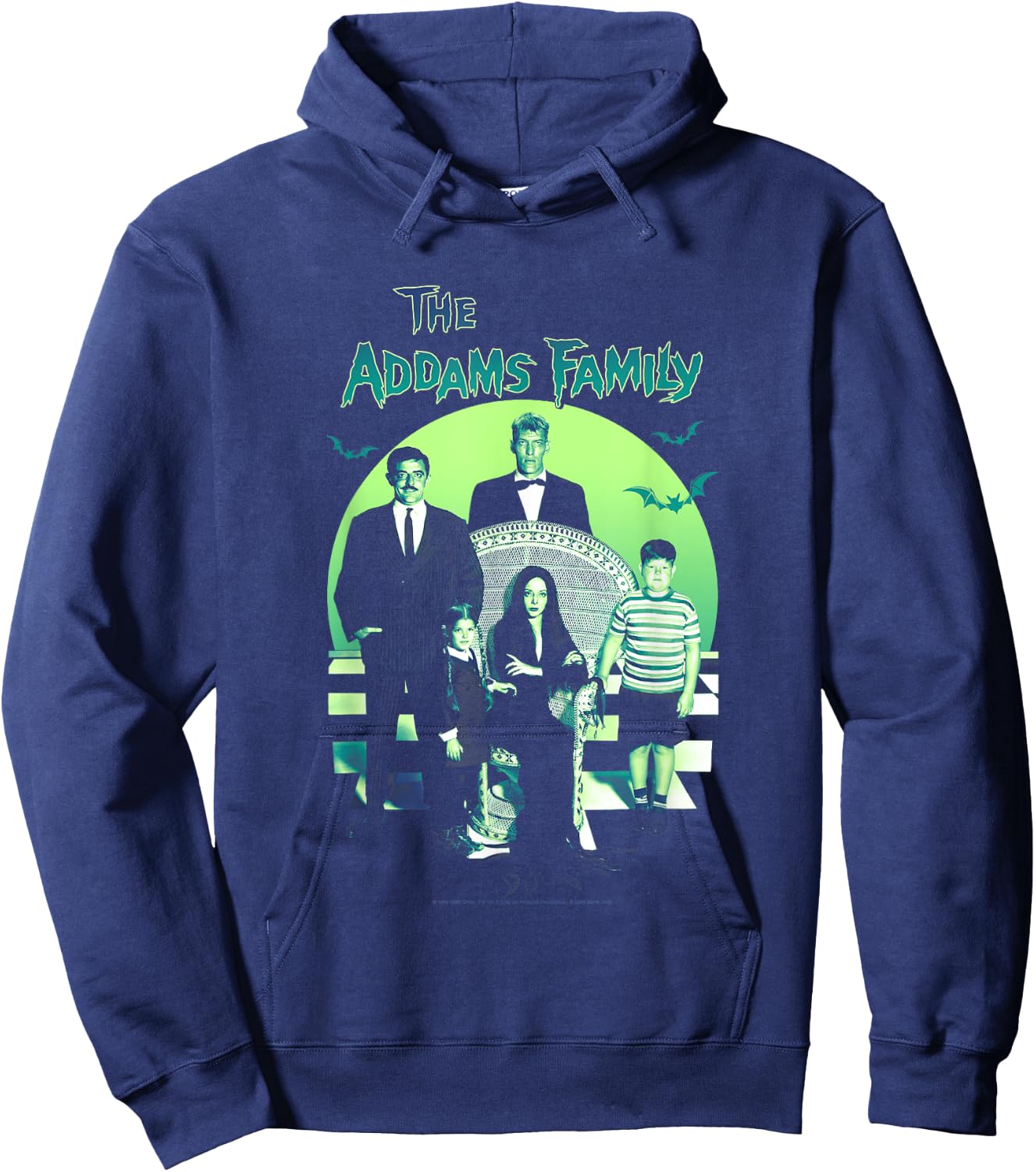 The Addams Family Spooky Gothic Vintage Family Portrait , Black, S Hoodie - Hoodie | Navy