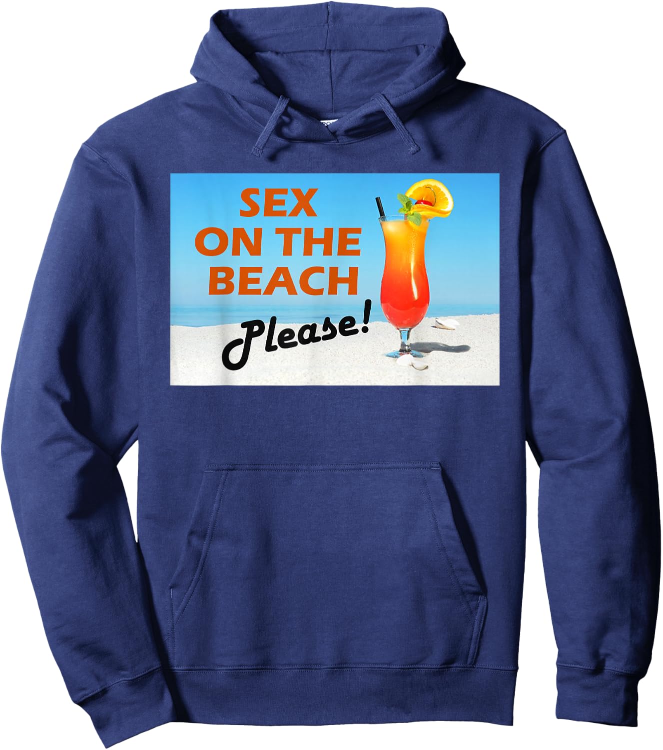 Funny Sex on the Beach Cocktail Drink Novelty Hoodie - Hoodie | Navy