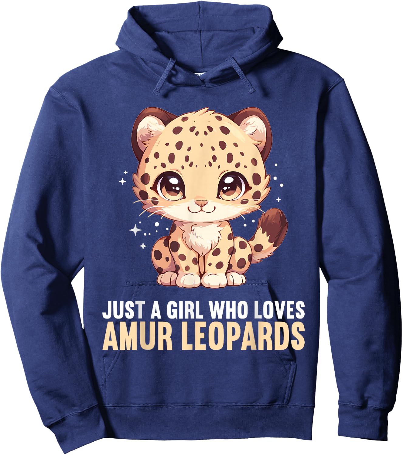 Just a Girl who loves Amur Leopards Lovers Amur Leopard Hoodie - Hoodie | Navy