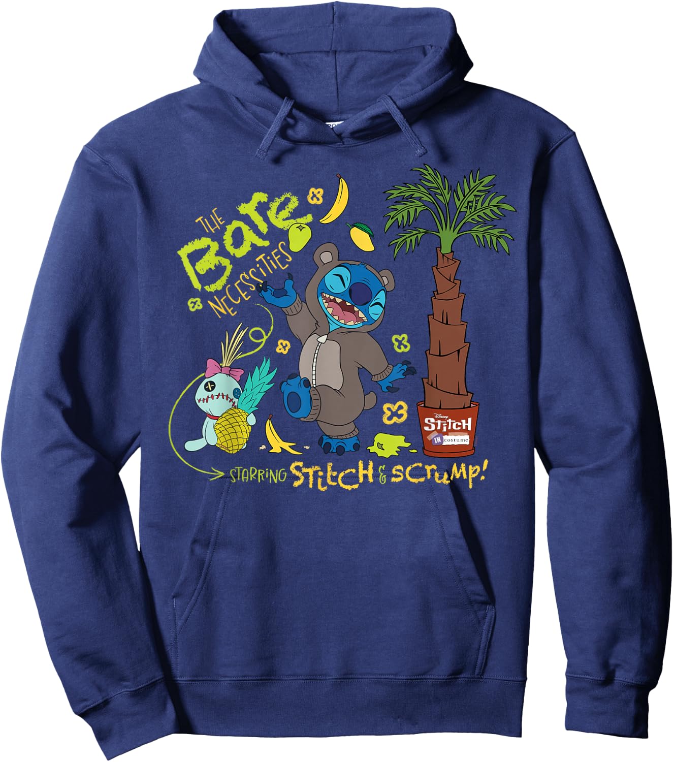 Disney 100 Stitch in Costume Baloo Bare Necessities & Scrump Hoodie - Hoodie | Navy