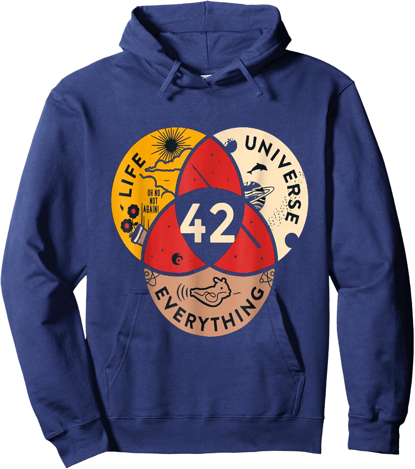 42 Answer to Life Universe and Everything Science Vintage Hoodie - Hoodie | Navy