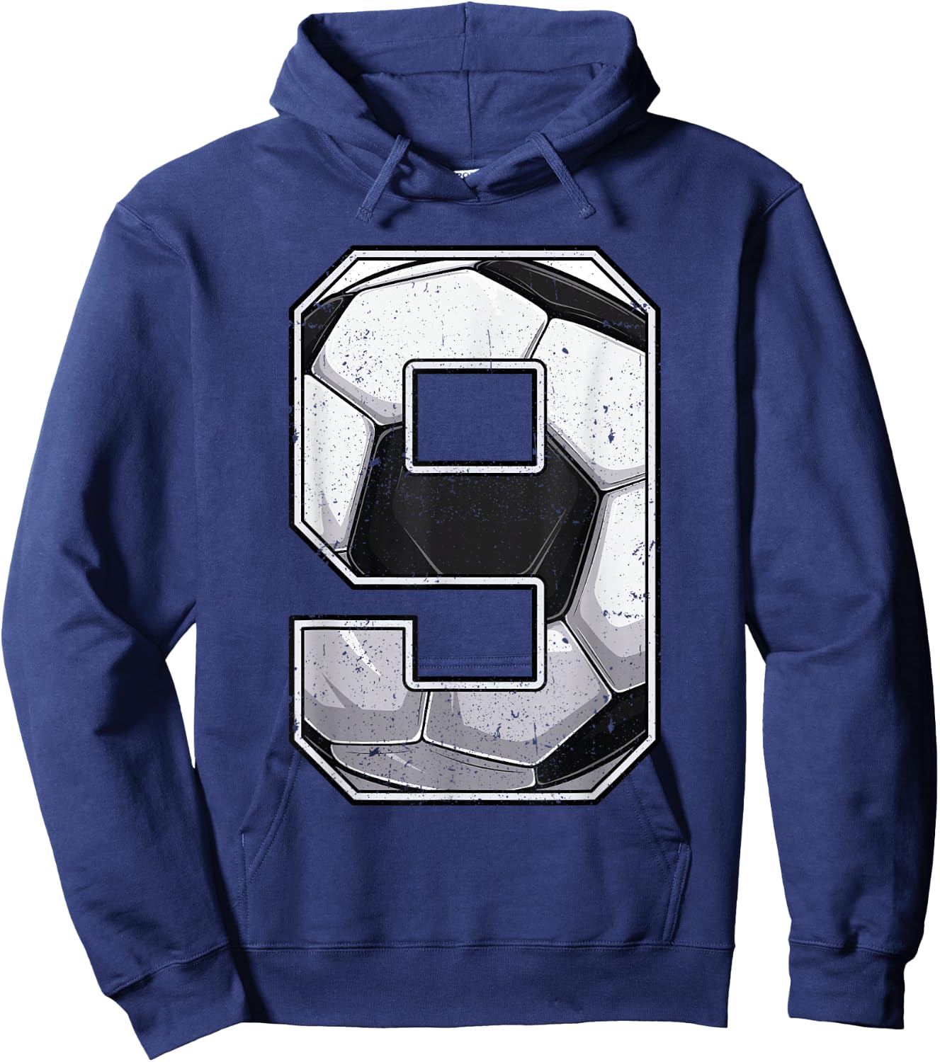 Soccer Ninth 9th Birthday Boy Nine 9 Years Old Bday Party Hoodie - Hoodie | Navy