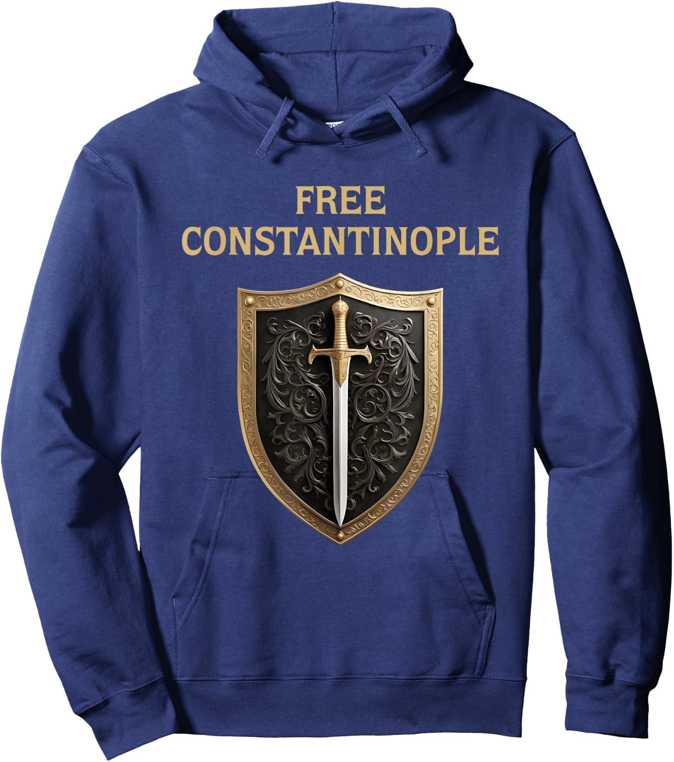 Free Constantinople Constantinopolitan Eastern Roman History Hoodie - Hoodie | Navy