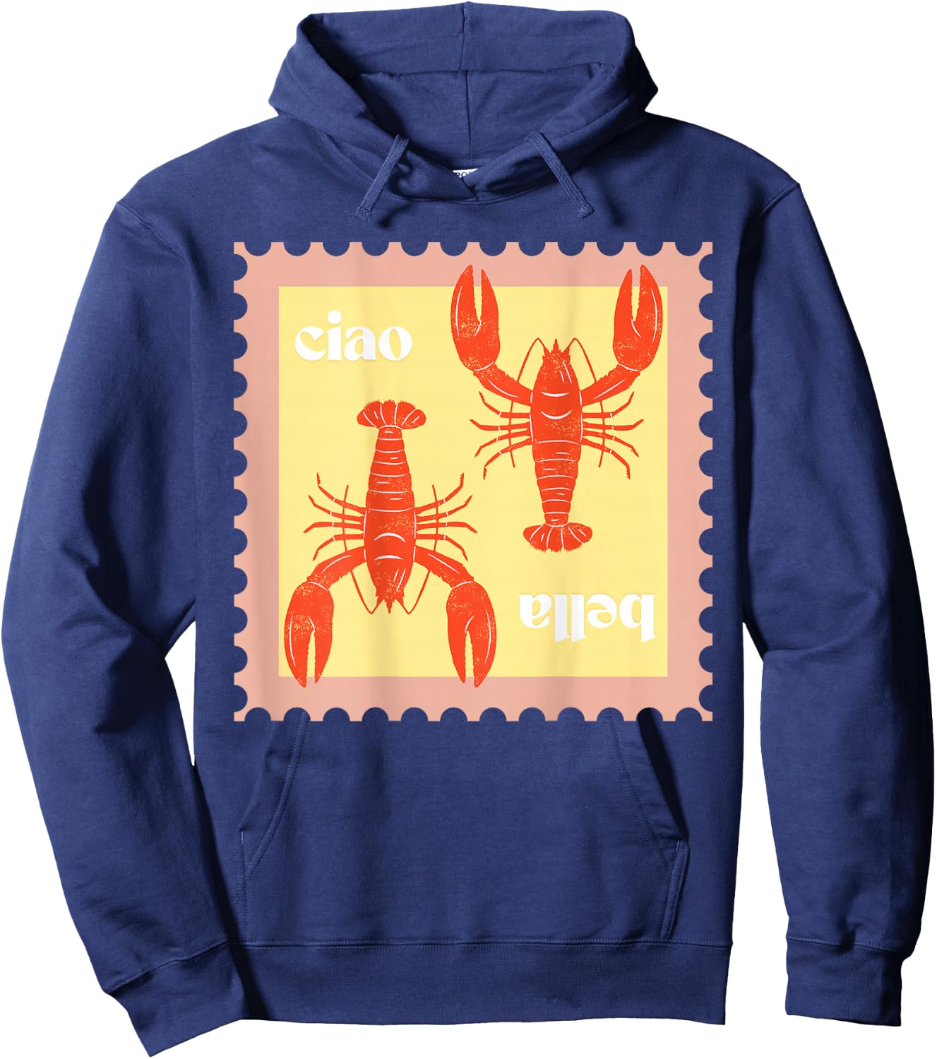 Lobster Hipster Design Summer Vibes Hoodie - Hoodie | Navy