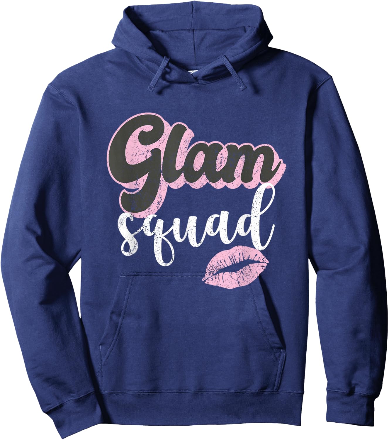 Vintage Glam Squad Beautician MUA Esthetician Hoodie - Hoodie | Navy