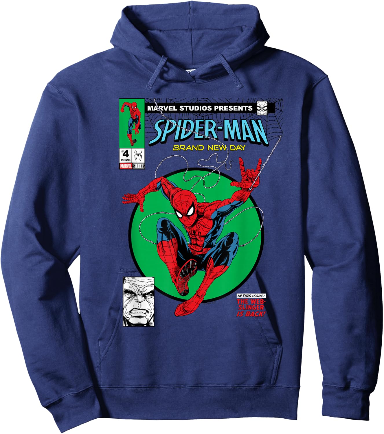 Marvel Spider-Man: New Day The Web-Slinger is Back Hoodie - Hoodie | Navy