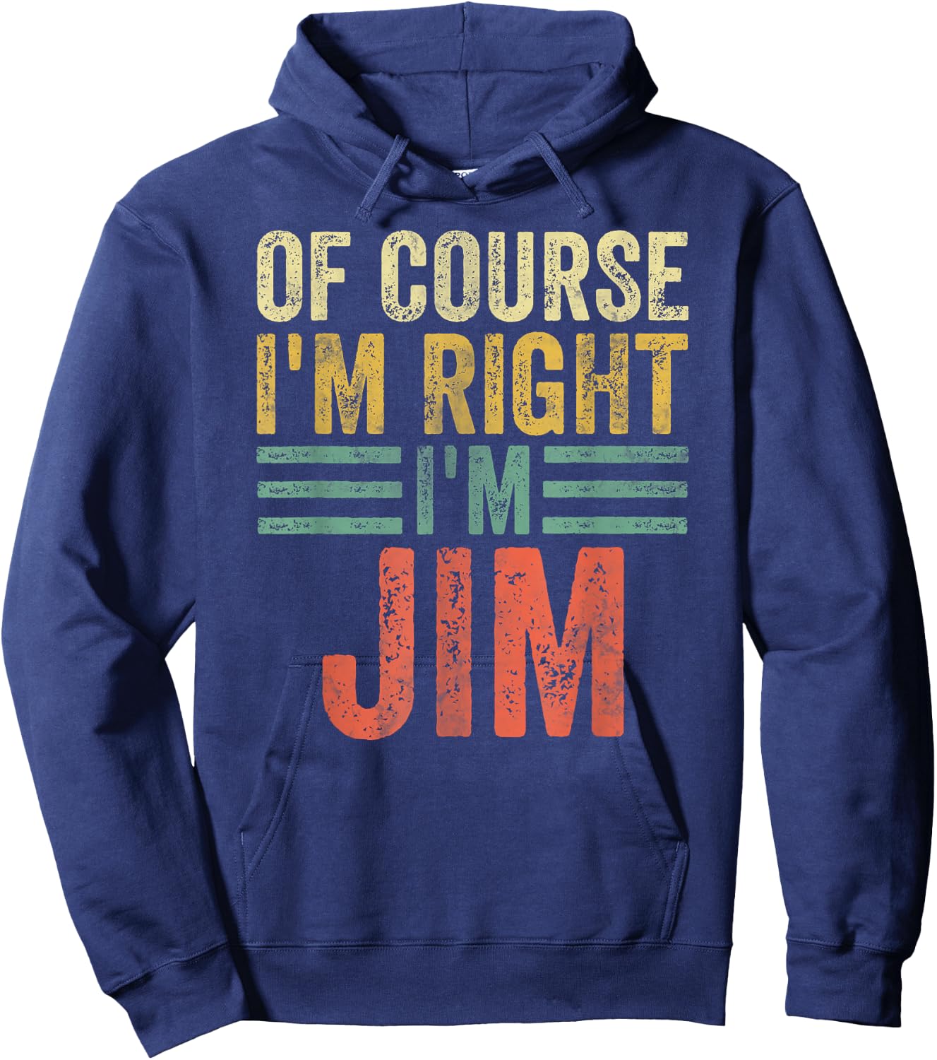 Funny Personalized Name Shirt Of Course I'm Right I'm Jim Hoodie - Hoodie | Navy