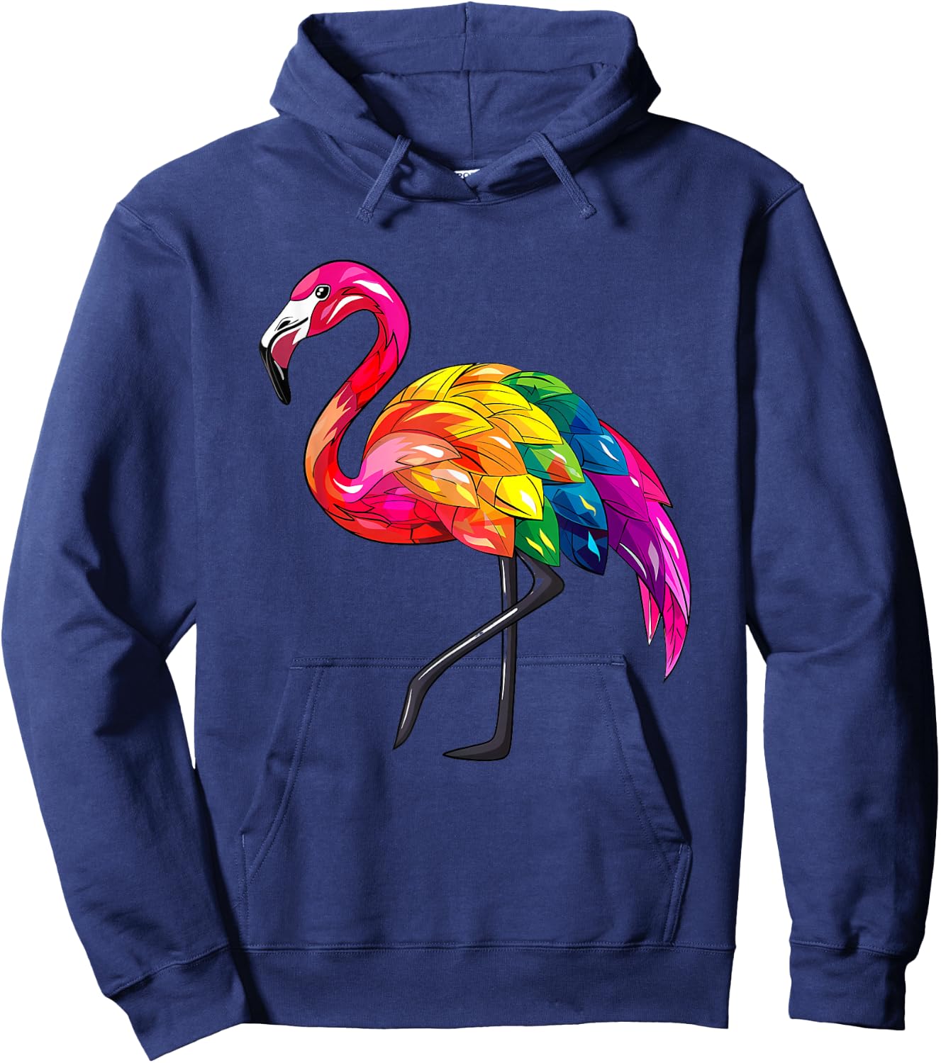 LGBT Flamingo LGBTQ Lesbian Pride Rainbow Gay Pride Month Hoodie - Hoodie | Navy
