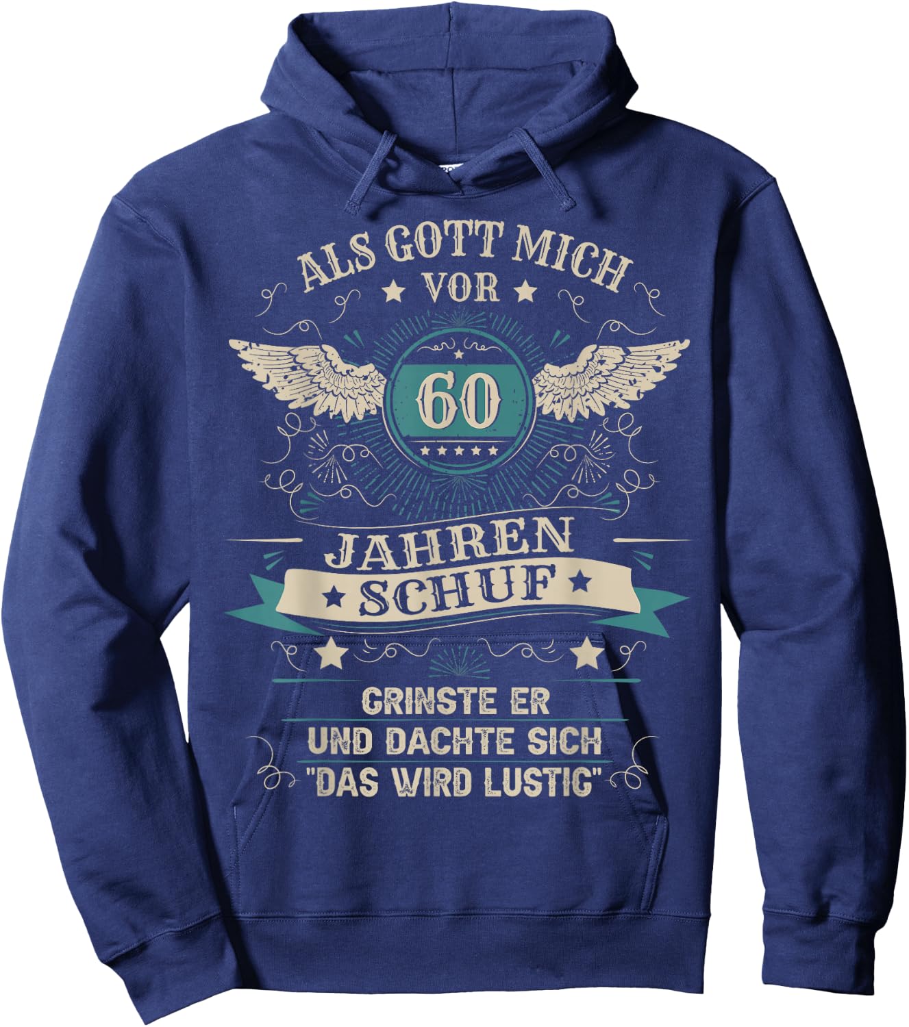 60. Geburtstag Mann Frau 60 Jahre 1966 Deko Lustig Geschenk Hoodie - Hoodie | Navy