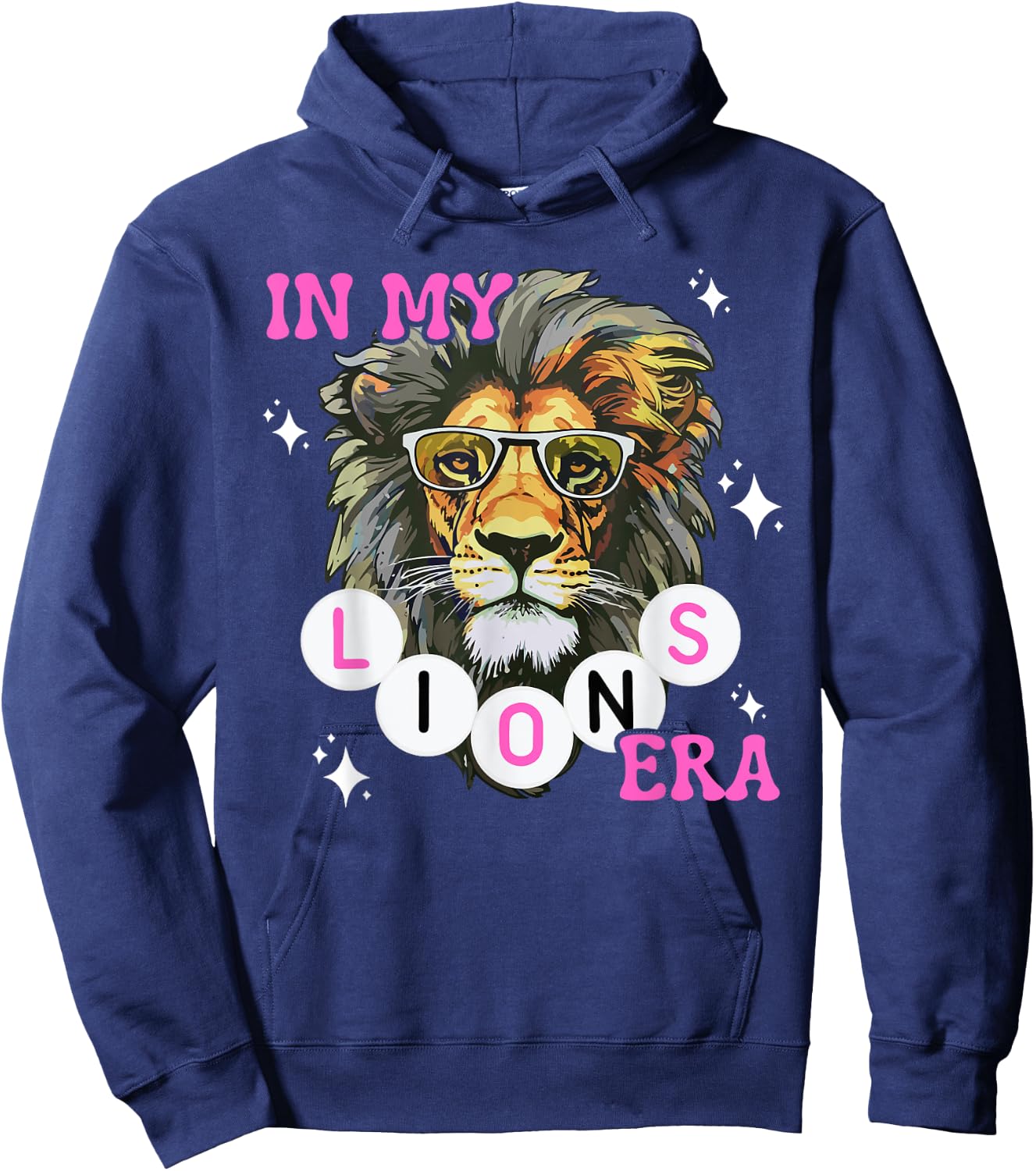 In My Lions Era Team Squad Back to School Mascot Spirit Game Hoodie - Hoodie | Navy