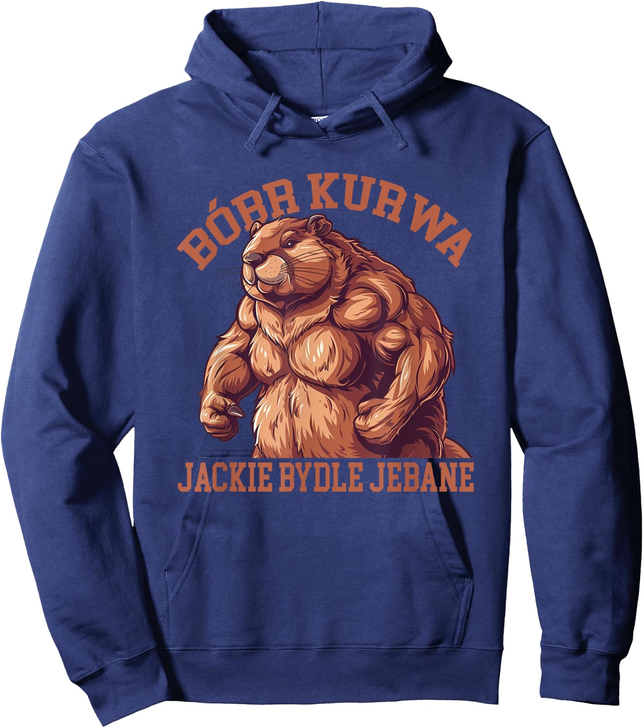 Bober Bobr Kurwa , Small, Black Hoodie - Hoodie | Navy
