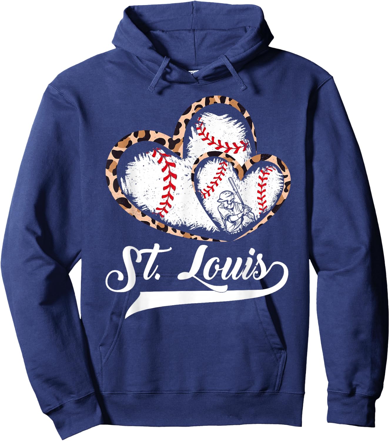 Vintage St.Louis Heart Hoodie - Hoodie | Navy
