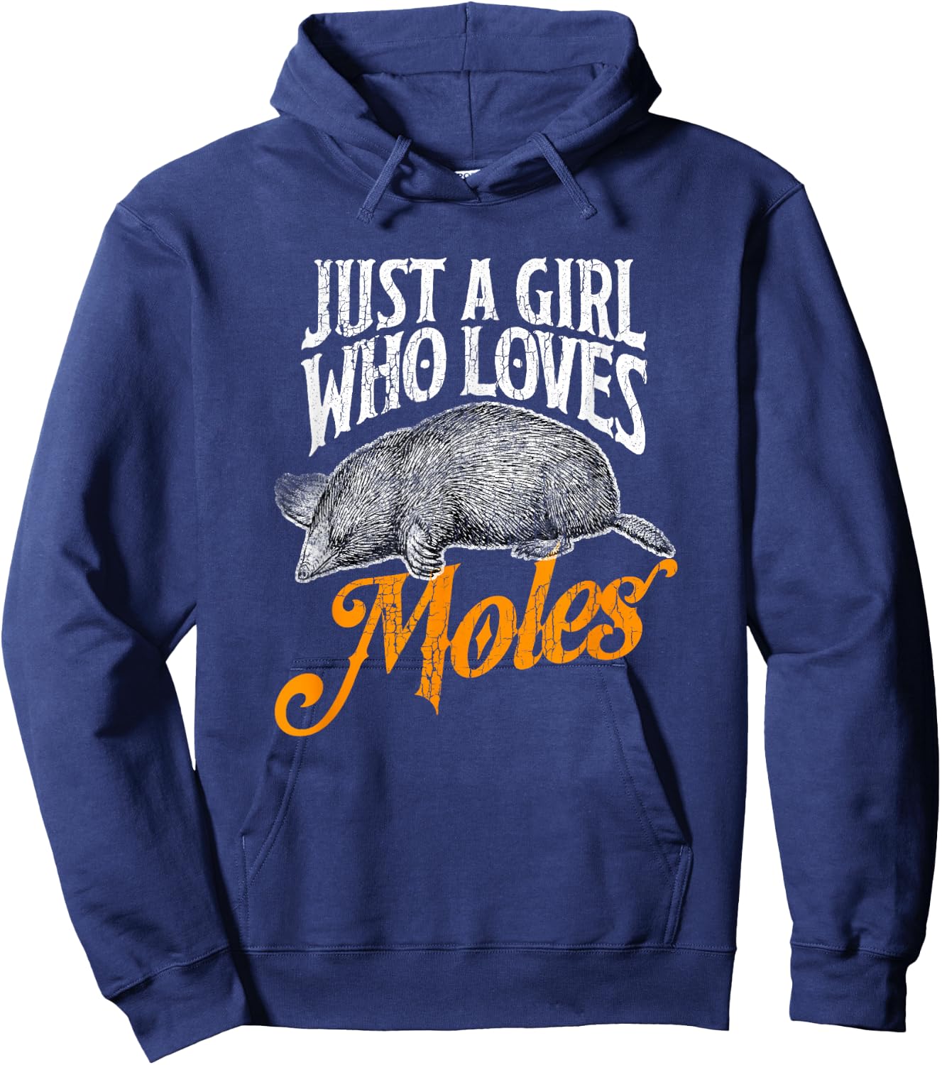 Girl Who Loves Moles Shirt Wildlife Love Mole Costume Hoodie - Hoodie | Navy