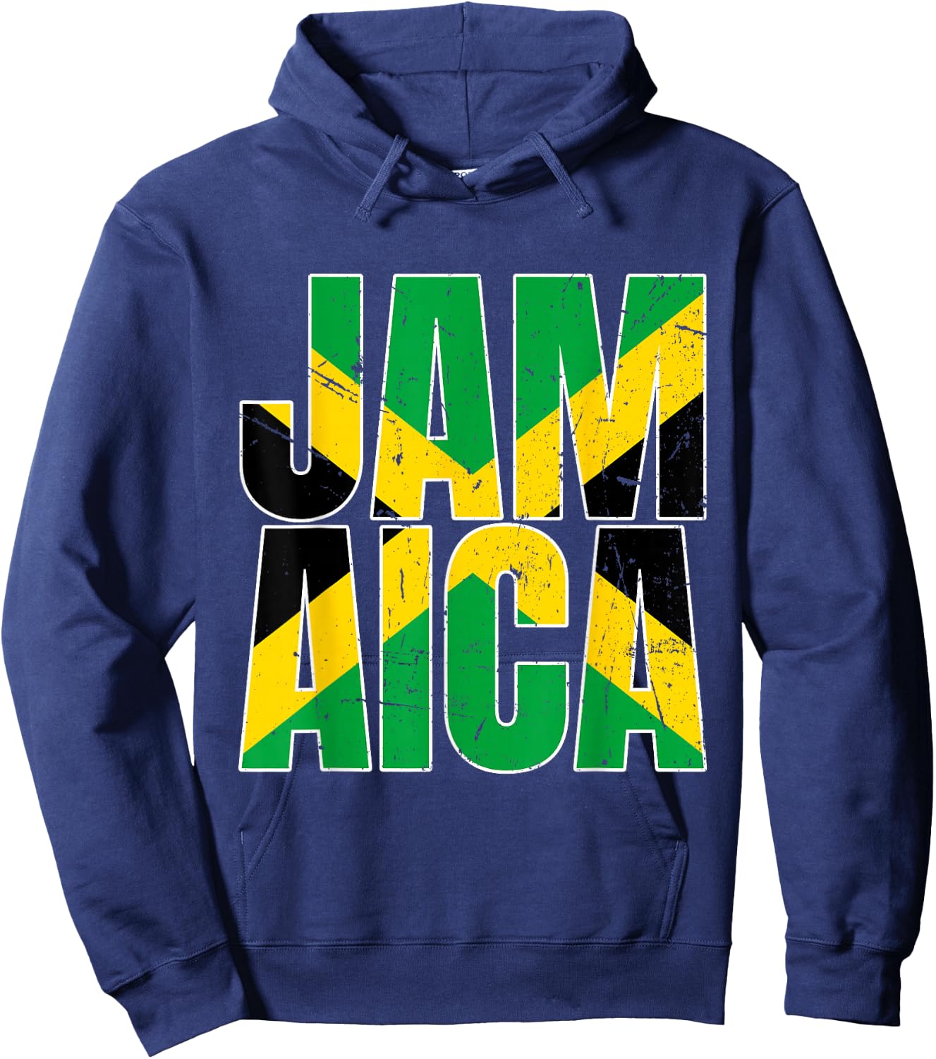 Jamaika-Flagge, Retro-Design, stolz, jamaikanisch, Herren, Damen, Kinder Hoodie - Hoodie | Navy