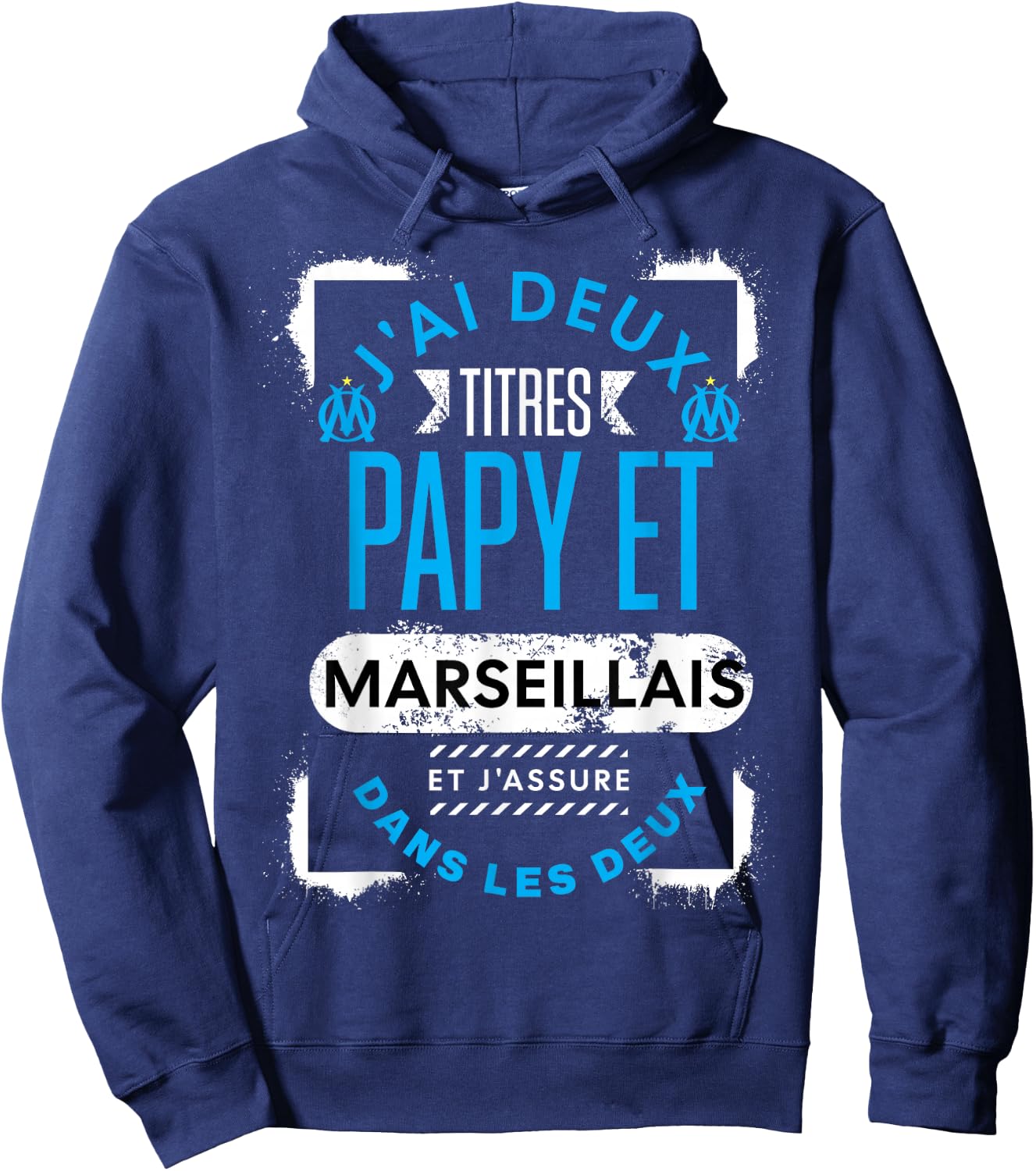 Supporter de Marseille Grandpa Retired Grandpa Man Humour , Black, S Hoodie - Hoodie | Navy