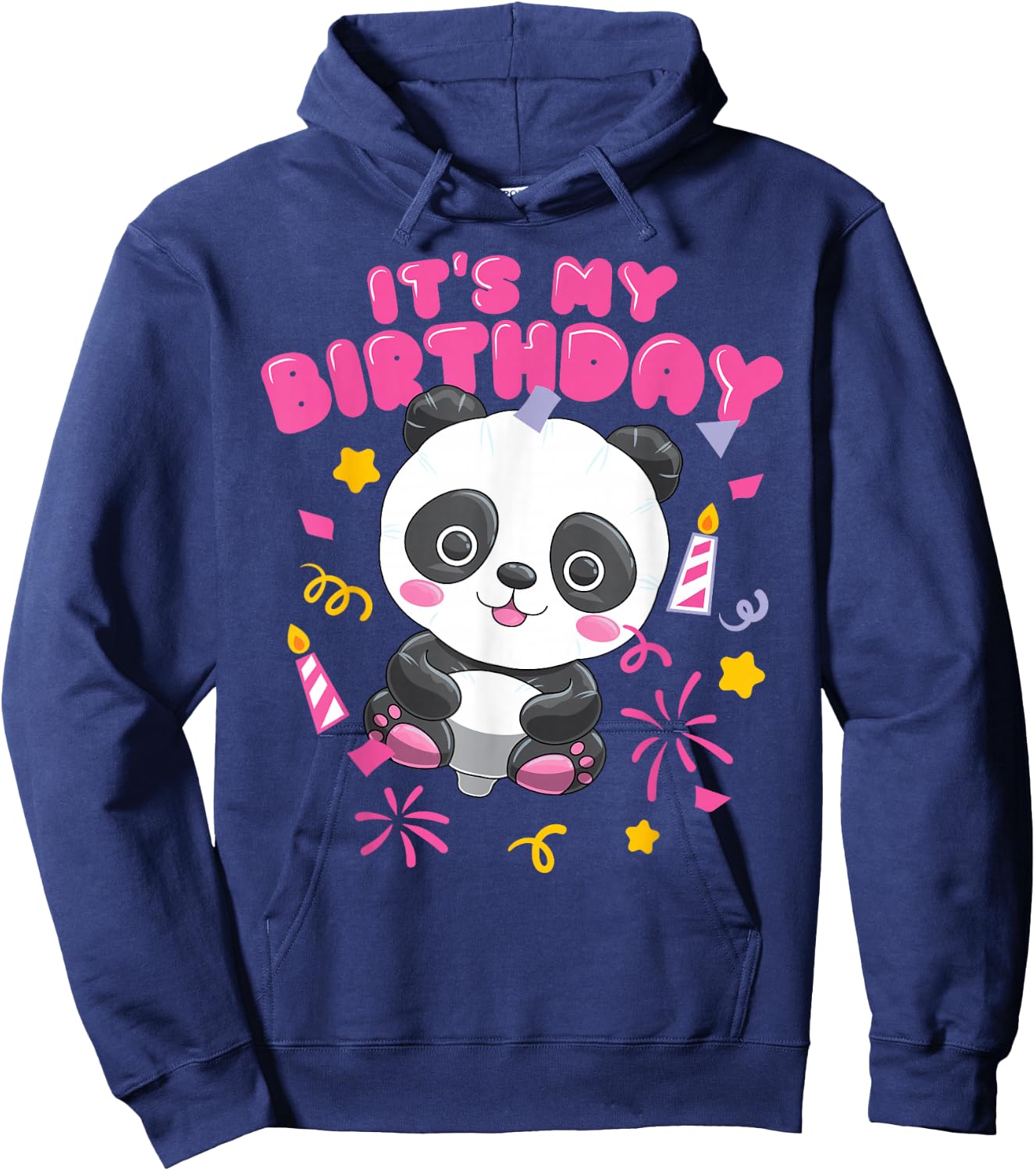 Kawaii Panda Balloon It's My Birthday Gift Girl Hoodie - Hoodie | Navy