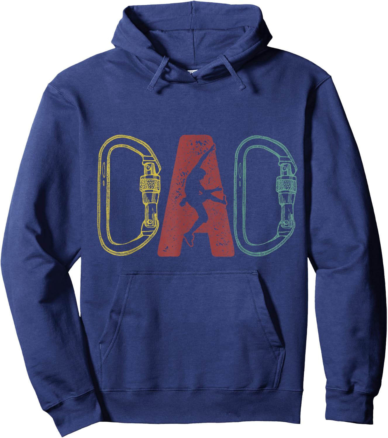 Climbing Dad Rock Climber Bouldering Father's Day Hoodie - Hoodie | Navy