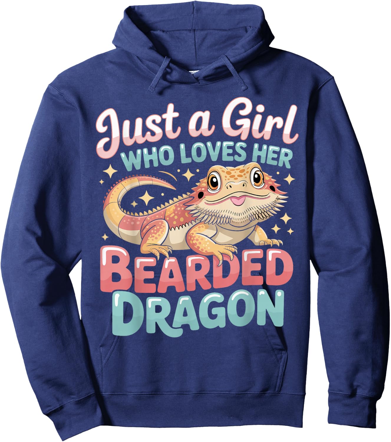Just a Girl Who Loves Her Bearded Dragon Gifts Girls Women Hoodie - Hoodie | Navy
