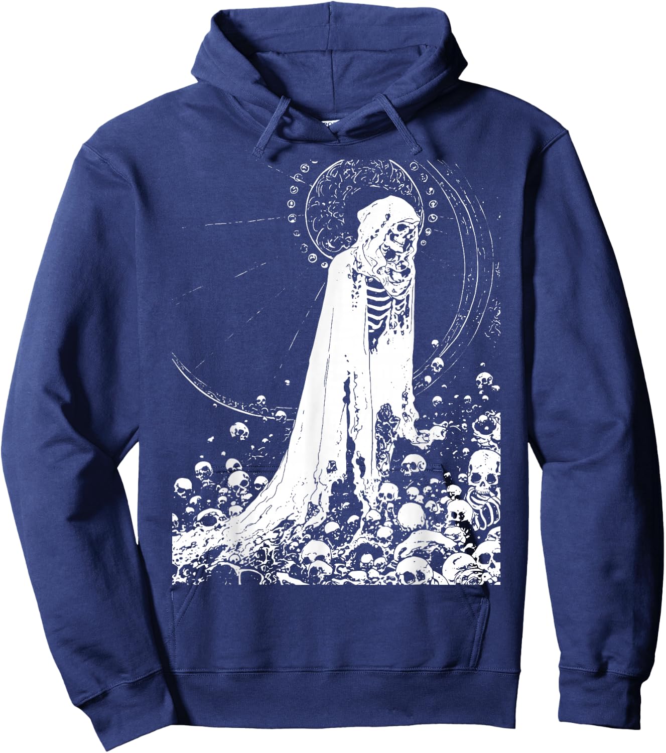 Skull Doom Metal Black Metal Gothic Grunge Occult Satanic , black Hoodie - Hoodie | Navy