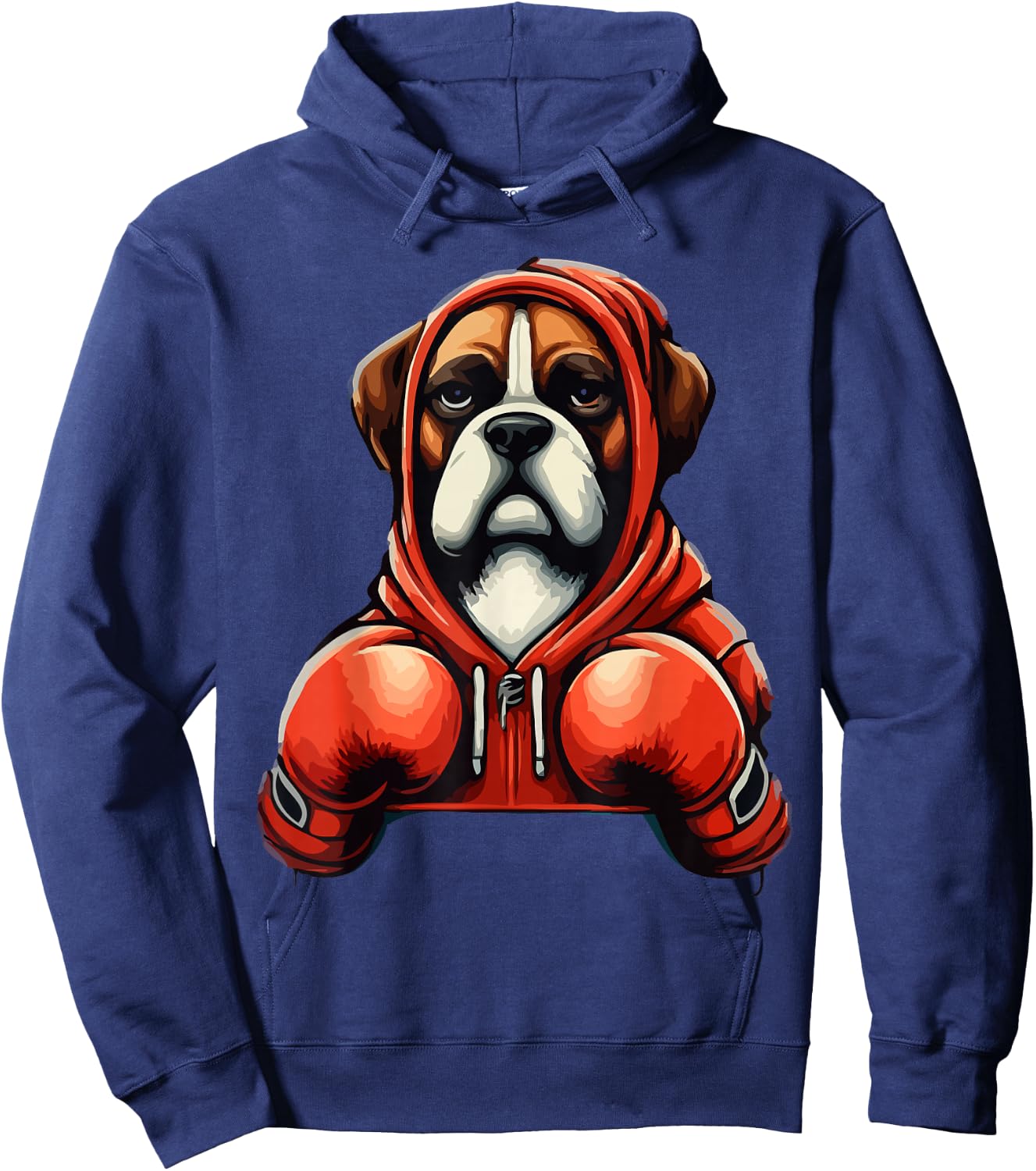 Funny Kickboxing or Boxing Boxer Dog Hoodie - Hoodie | Navy