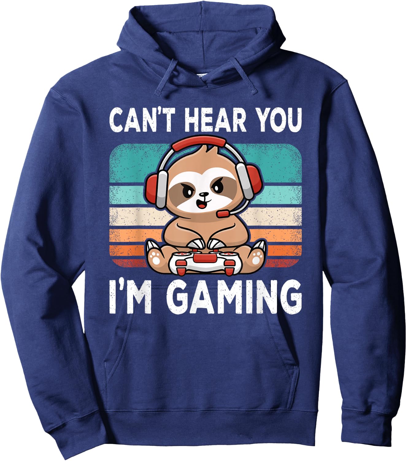 Can't Hear You I'm Gaming Funny Video Game Retro Gamer Boys Hoodie - Hoodie | Navy