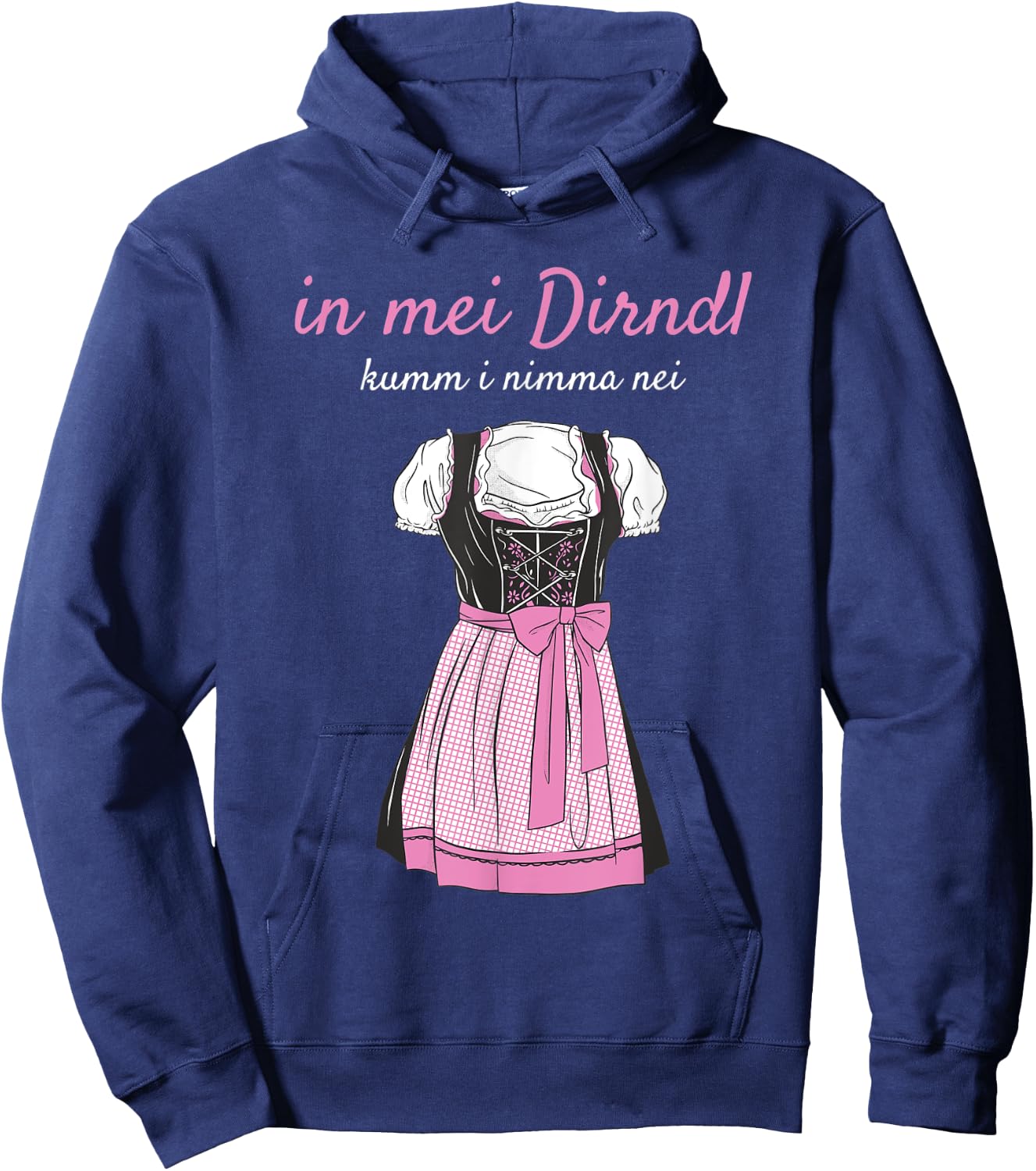 Volksfest Blouse In Mei Dirndl Kumm I Nimma Nei Replacement Dirndl , black Hoodie - Hoodie | Navy