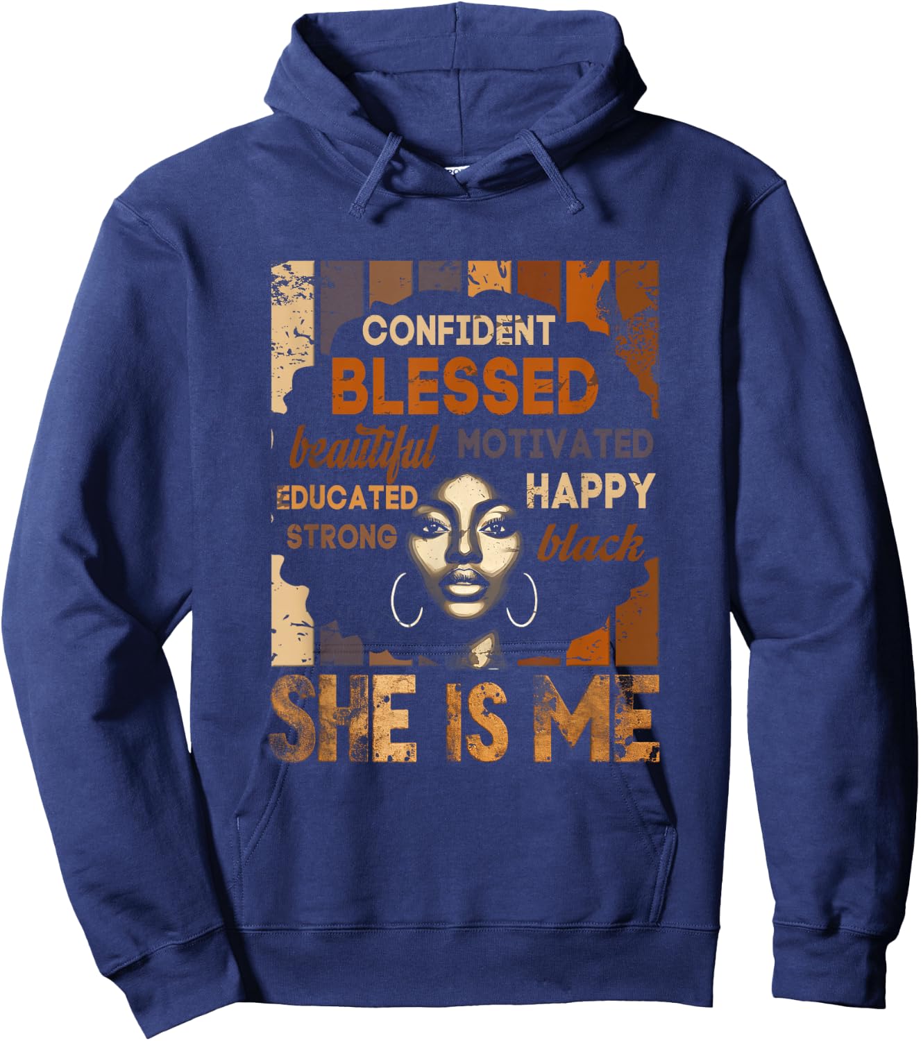 Confident Blessed Hoodie - Hoodie | Navy