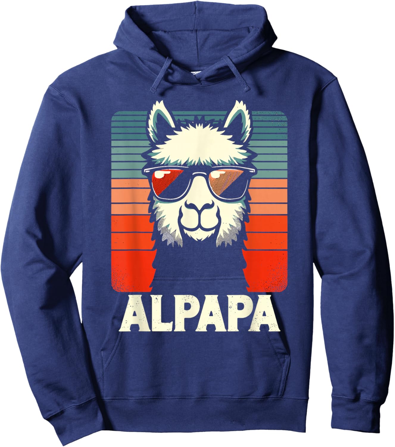 with German Text "Bester Papa Alpapa Alpaka Frischgebackener Papa Vatertag" Hoodie - Hoodie | Navy