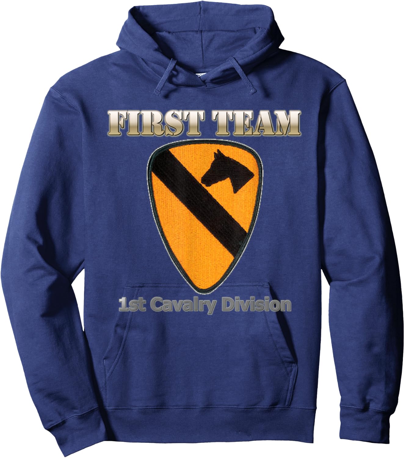 First Team - for Army Veterans of 1st Cav Div Hoodie - Hoodie | Navy