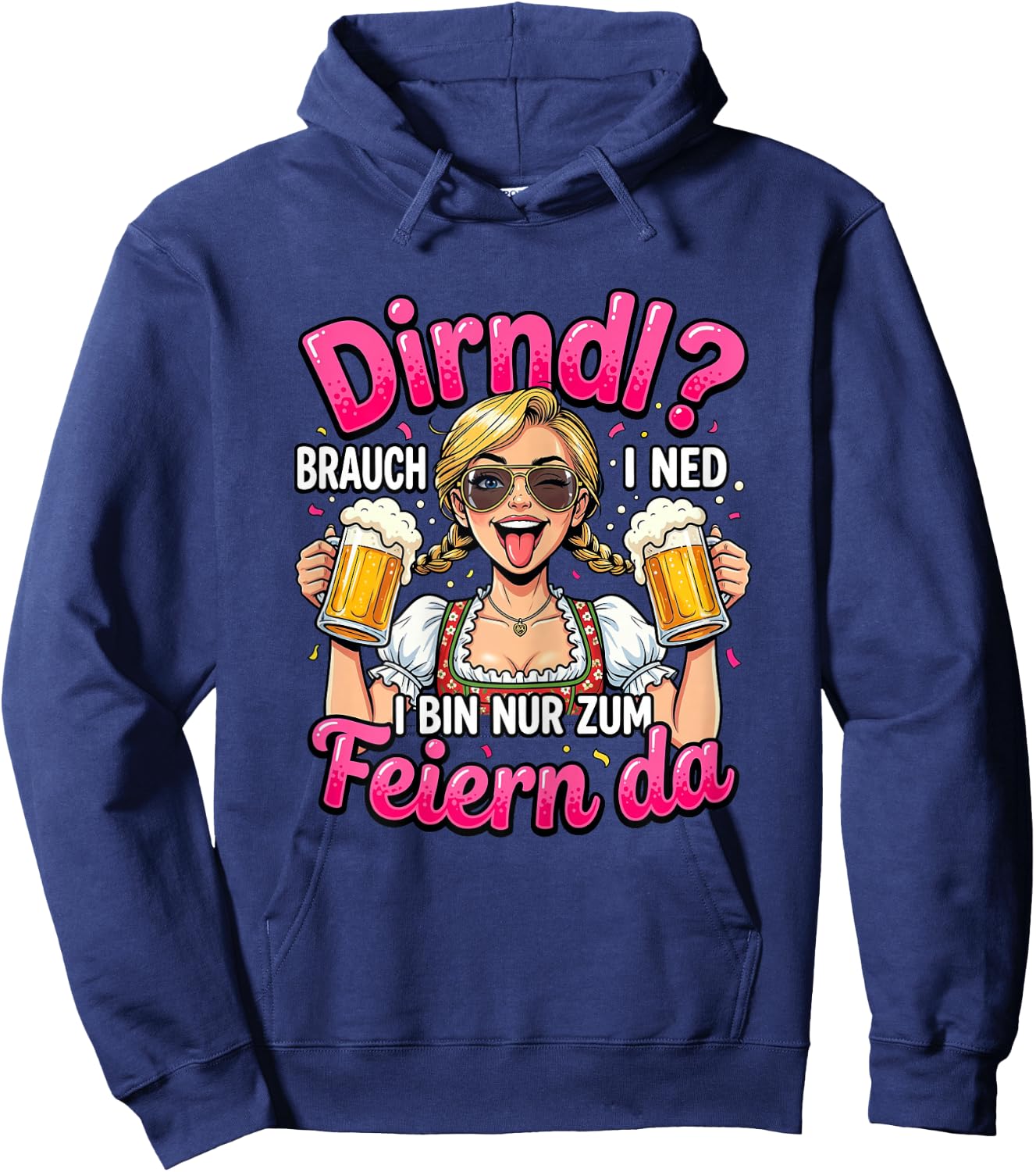 Trachtenshirt Damen Trachten Passend für Oktoberfest Hoodie - Hoodie | Navy