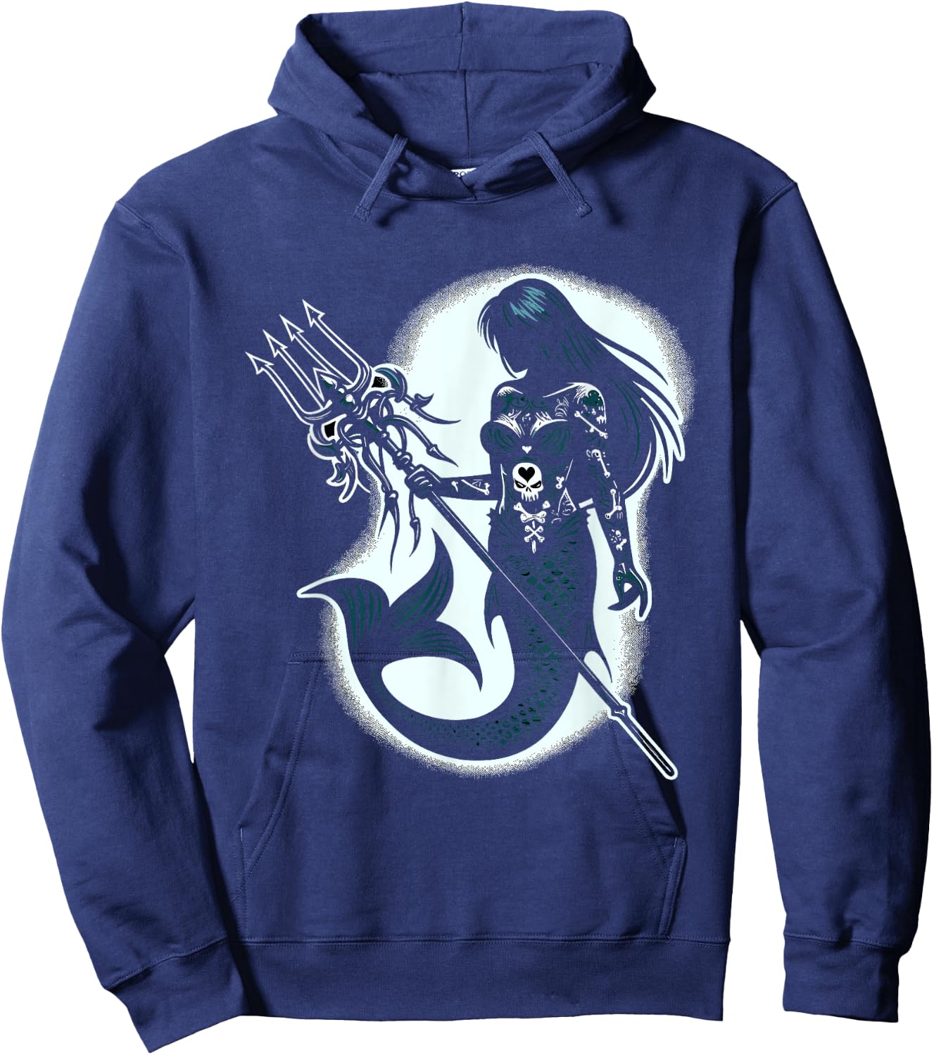 Spooky Sirens Horror Mermaid Creepy Mermaid Haunted Sea Hoodie - Hoodie | Navy