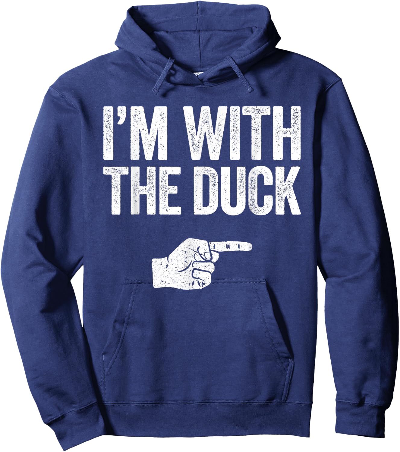 I'm With The Duck Shirt Adult Kids Matching Duck Costume Hoodie - Hoodie | Navy