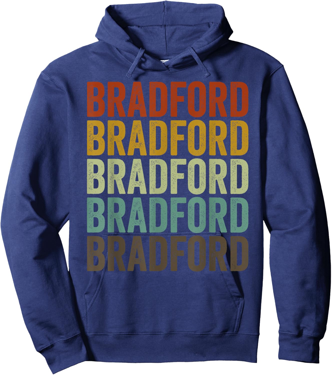 Bradford City Retro Hoodie - Hoodie | Navy