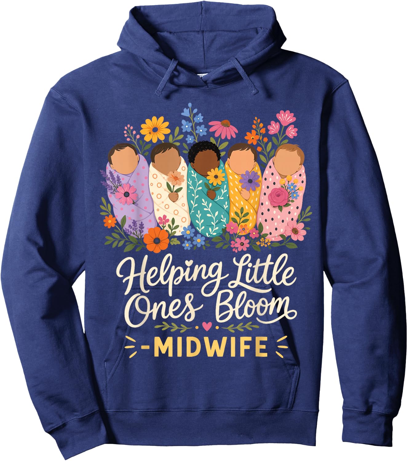 Midwife Cute Labor Delivery Baby Birth Hoodie - Hoodie | Navy