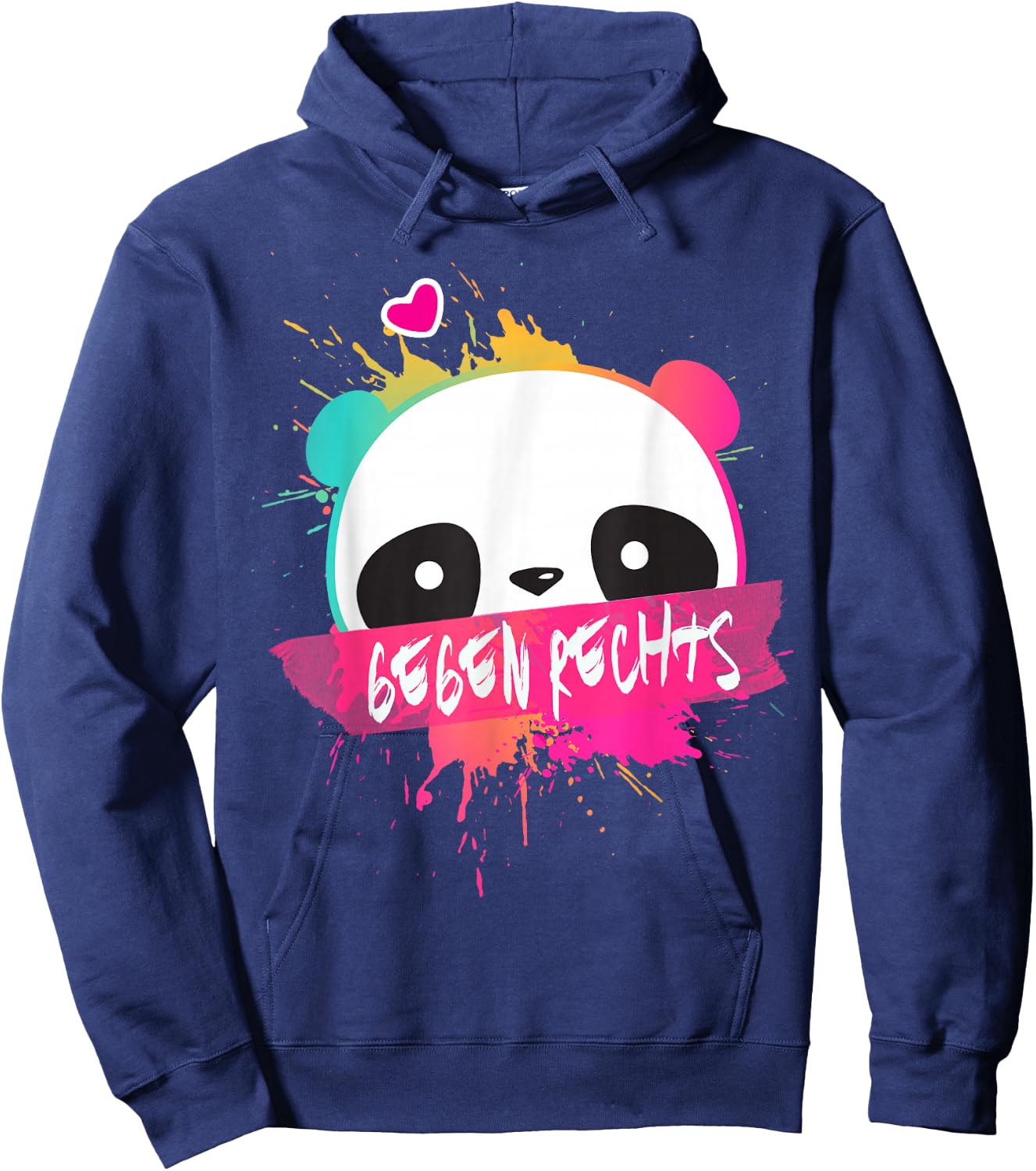 GEGEN RECHTS: Zeichen setzen gegen Rechts! Hoodie - Hoodie | Navy