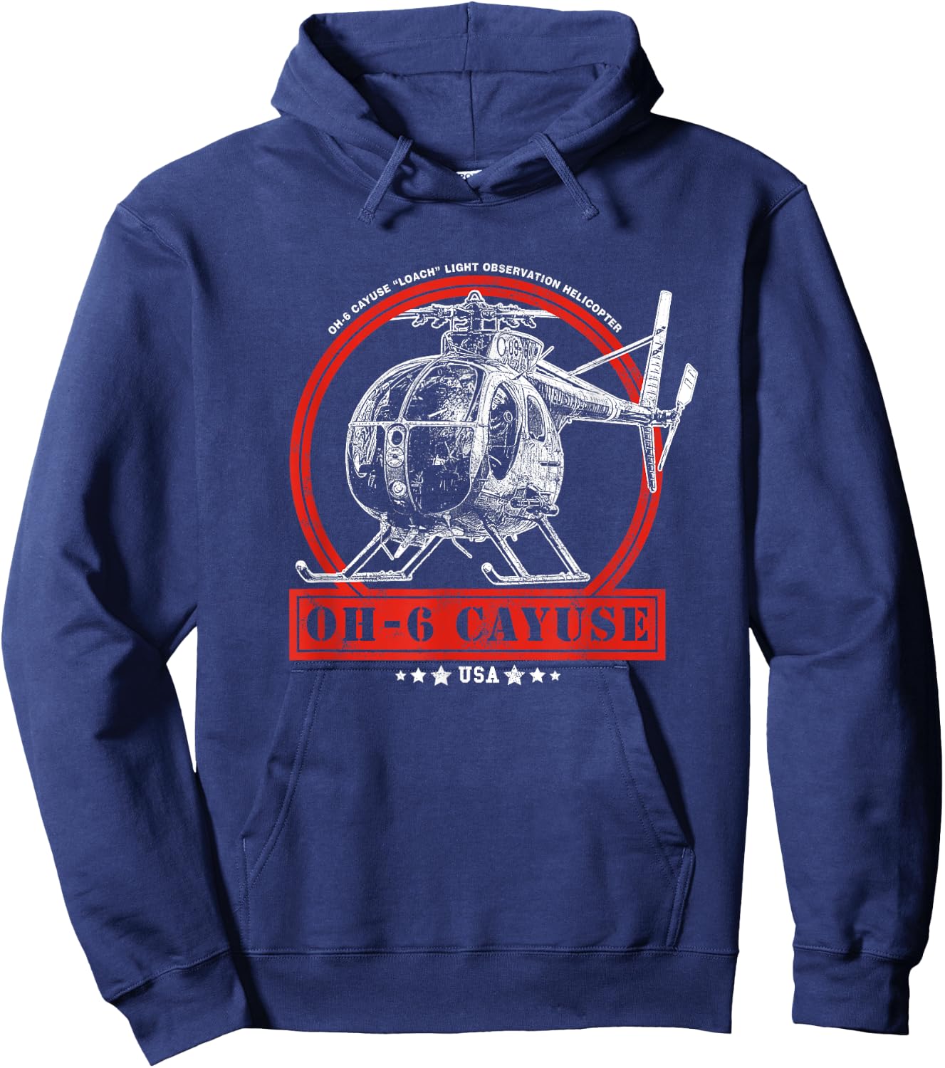 OH-6 "Loach" Cayuse Helicopter Hoodie - Hoodie | Navy