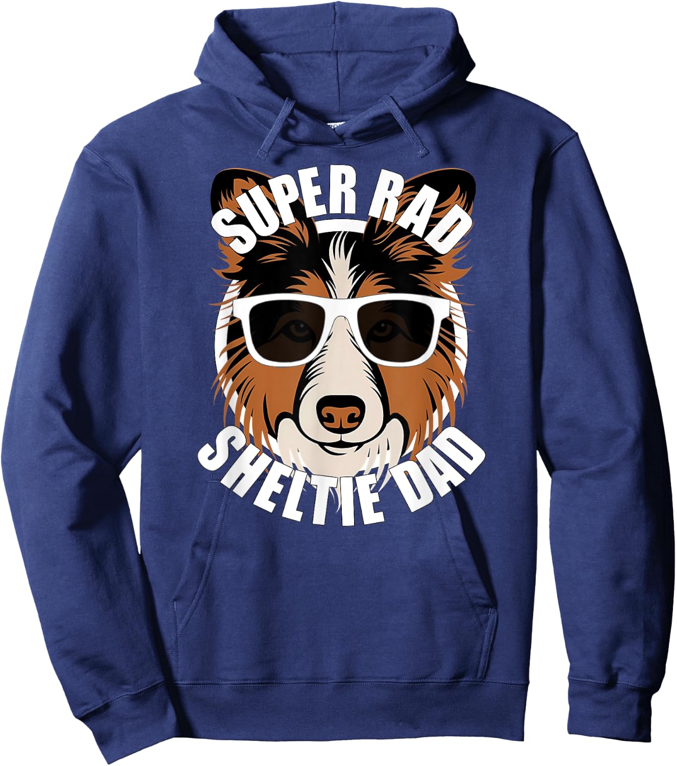 Sheltie Dad Funny Father’s Day Shetland Sheepdog Dog Men's Hoodie - Hoodie | Navy