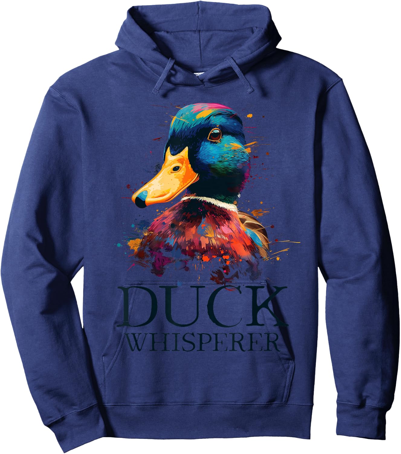 Duck Whisperer Funny Waterfowl Hunting Mallard Duck Hunter Hoodie - Hoodie | Navy