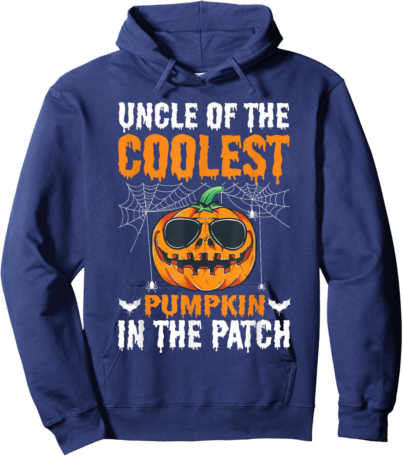 Uncle of The Coolest Pumpkin in The Patch Uncle Halloween Hoodie - Hoodie | Navy