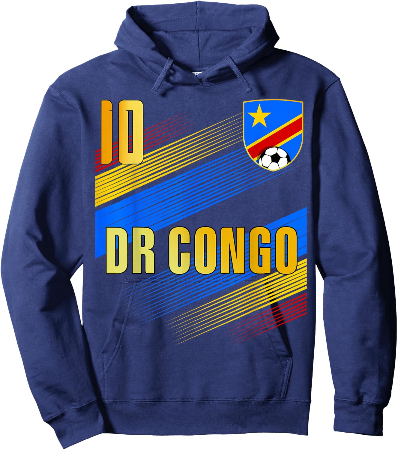 DR Congo Flag Congolese Pride Lovers Hoodie - Hoodie | Navy